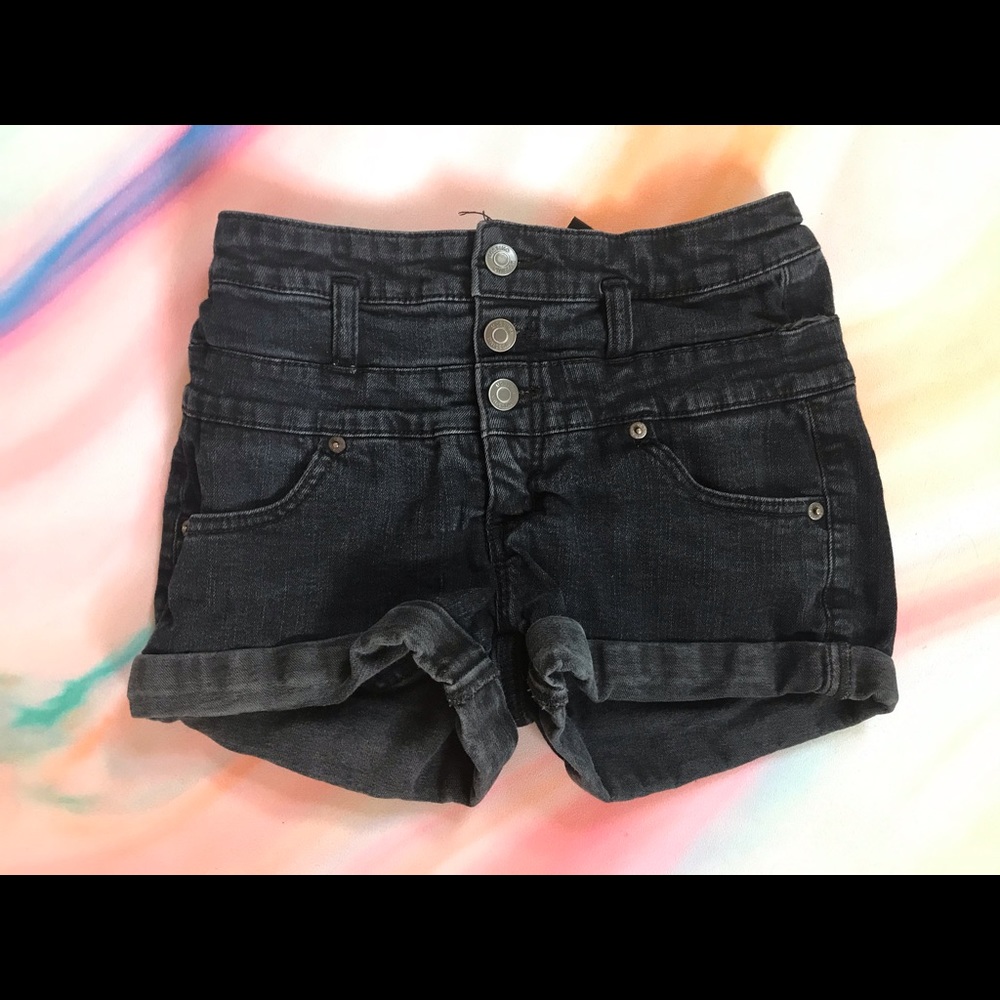 Mossimo Black High Rise Jean Shorts